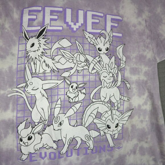 Evee Evolutions Purple Tie Dye Pokemon 2023 XL - Picture 3 of 7